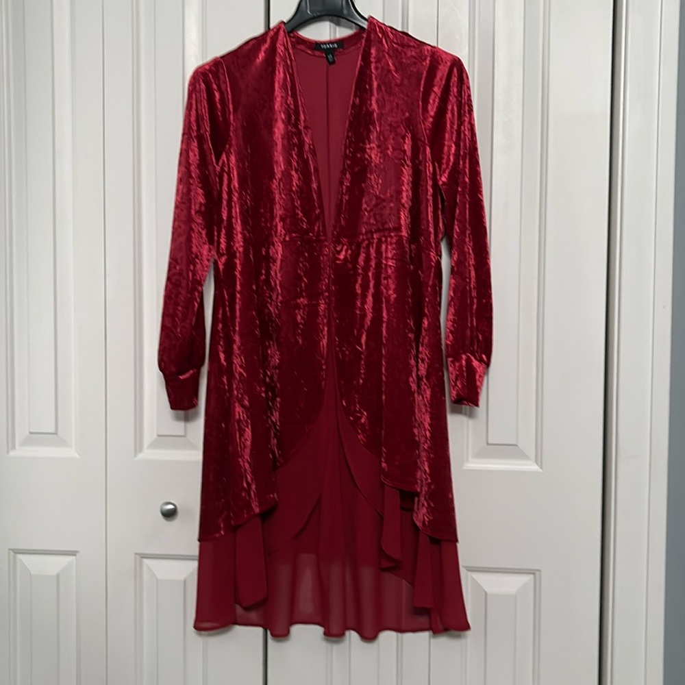 NWOT - Torrid chiffon velvet duster. Size M/L (10). Torrid size 00. - Picture 5 of 12